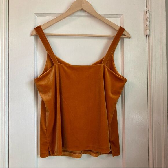 Old Navy Orange Velvet Camisole Top Women's Medium - Picture 2 of 5